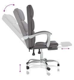 Fauteuil inclinable de bureau Gris Similicuir