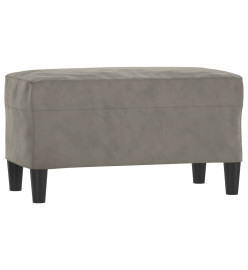 Banc Gris clair 70x35x41 cm Velours