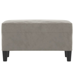 Banc Gris clair 70x35x41 cm Velours