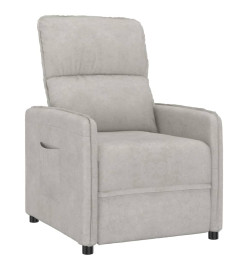 Fauteuil inclinable Gris clair Tissu microfibre