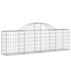 Paniers à gabions arqués 7 pcs 200x30x60/80 cm Fer galvanisé