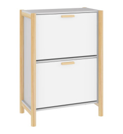 Armoire à chaussures Blanc 57,5x33x80 cm Bois d'ingénierie