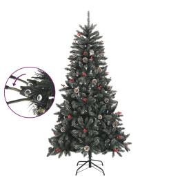 Sapin de Noël artificiel avec support Vert 180 cm PVC