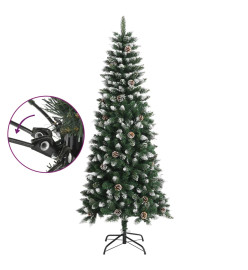 Sapin de Noël artificiel avec support Vert 180 cm PVC