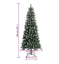 Sapin de Noël artificiel avec support Vert 180 cm PVC