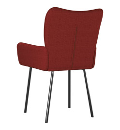 Chaises à manger lot de 2 rouge bordeaux tissu