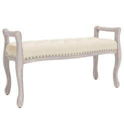 Banc beige 110x45x60 cm lin