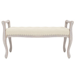 Banc beige 110x45x60 cm lin