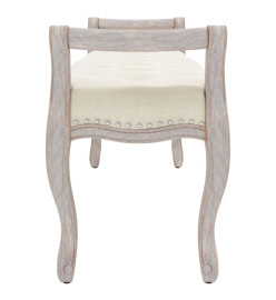 Banc beige 110x45x60 cm lin