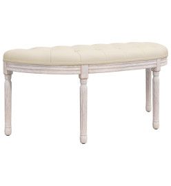 Banc beige 110,5x45x49 cm lin