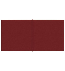 Panneaux muraux 12 pcs Rouge bordeaux 60x30 cm Tissu 2,16 m²