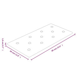 Panneaux muraux 12 pcs Crème 60x30 cm Similicuir 2,16 m²