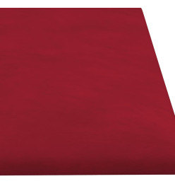 Panneaux muraux 12 pcs Rouge bordeaux 60x15 cm Velours 1,08 m²