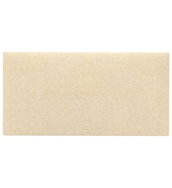 Panneaux muraux 12 pcs Crème 30x15 cm Tissu 0,54 m²