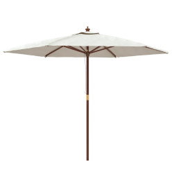 Parasol de jardin avec mât en bois sable 299x240 cm