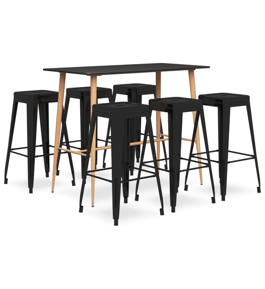 Ensemble de bar 7 pcs Noir