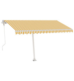 Auvent automatique sur pied 400x350 cm Jaune/Blanc