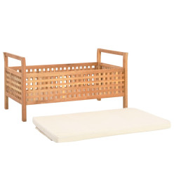 Banc de rangement 93x49x49 cm Bois de noyer massif