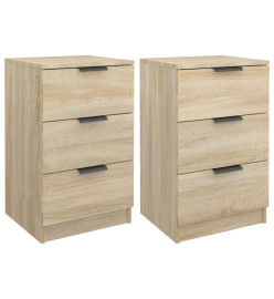 Tables de chevet 2 pcs Chêne sonoma 40x36x65 cm