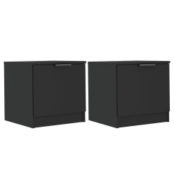 Tables de chevet 2 pcs Noir 40x39x40 cm