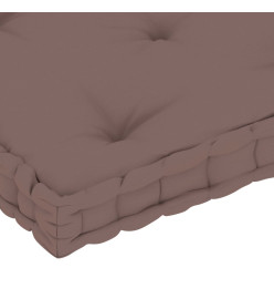 Coussin de plancher de palette Taupe 73x40x7 cm Coton