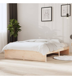 Cadre de lit Bois massif 135x190 cm Double