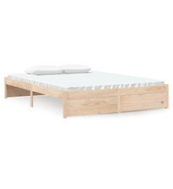 Cadre de lit Bois massif 135x190 cm Double