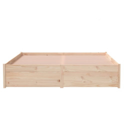 Cadre de lit Bois massif 135x190 cm Double