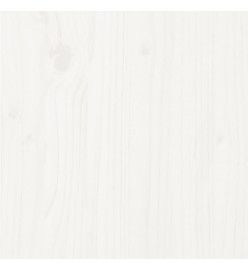 Cadre de lit Blanc Bois de pin massif 120x200 cm