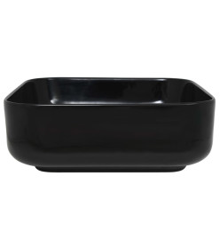 Lavabo carré Céramique Noir 38 x 38 x 13,5 cm