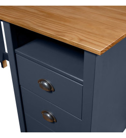 Bureau Hill Gris 150x50x74 cm Bois de pin solide