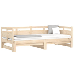 Lit coulissant Bois de pin solide 2x(90x190) cm
