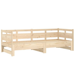Lit coulissant Bois de pin solide 2x(90x190) cm