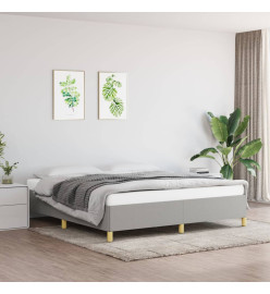 Sommier à ressorts de lit Gris clair 160x200 cm Tissu