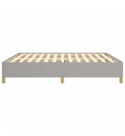 Sommier à ressorts de lit Gris clair 160x200 cm Tissu