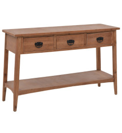 Table console bois de sapin massif 126 x 40 x 77,5 cm Marron