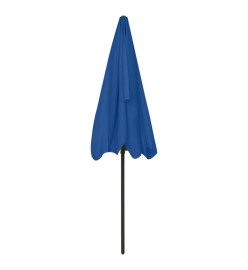 Parasol de plage bleu azur 200x125 cm