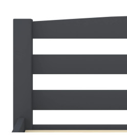Cadre de lit Gris foncé Bois de pin massif 120x200 cm