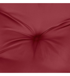 Coussin de palette rouge bordeaux 70x70x12 cm tissu