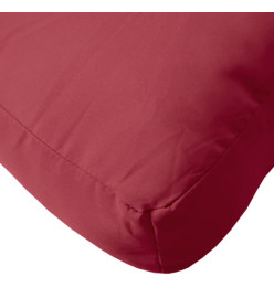 Coussin de palette rouge bordeaux 70x70x12 cm tissu