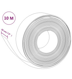 Bordure de jardin Gris 10 m 20 cm polyéthylène