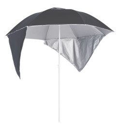 Parasol de plage avec parois latérales Anthracite 215 cm