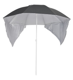 Parasol de plage avec parois latérales Anthracite 215 cm