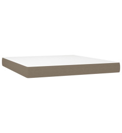 Lit à sommier tapissier avec matelas Taupe 180x200 cm Tissu