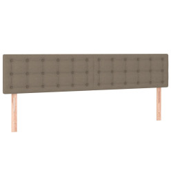 Lit à sommier tapissier avec matelas Taupe 180x200 cm Tissu