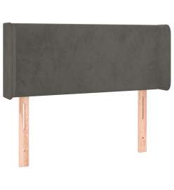 Tête de lit avec oreilles Gris foncé 83x16x78/88 cm Velours