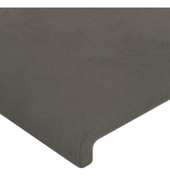 Tête de lit avec oreilles Gris foncé 83x16x78/88 cm Velours