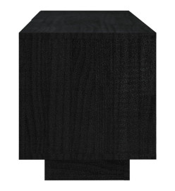 Meuble TV Noir 110x30x33,5 cm Bois de pin massif