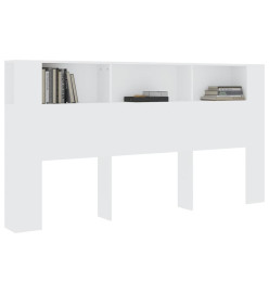 Armoire de tête de lit Blanc 200x18,5x104,5 cm