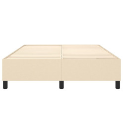 Sommier à ressorts de lit Crème 140x200 cm Tissu
